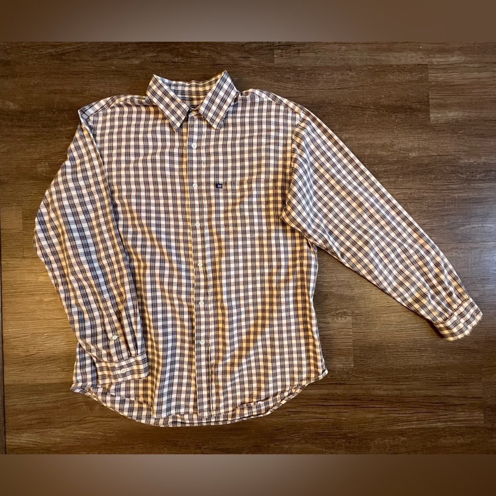 POLO JEANS CO RALPH LAUREN CHECK LONG SLEEVE SHIRT LARGE Cotton‎ F33